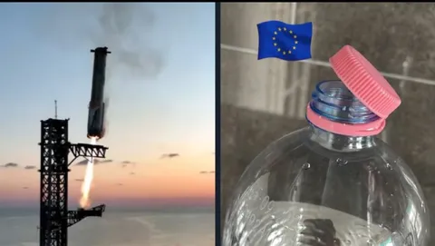 Европейская крышка и космическая ракета