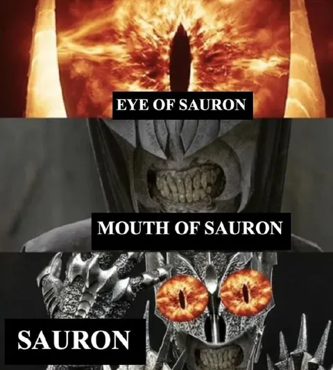 Sauron Eye and Mouth Comparison