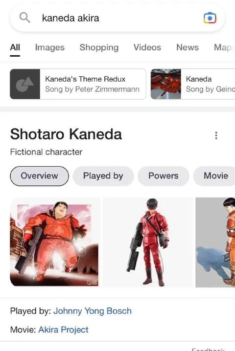 Google Search for Shotaro Kaneda