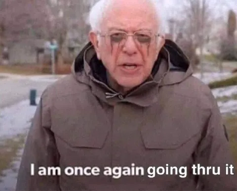 Bernie Going Through It Again