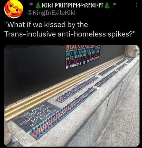 Kiss by the Anti-Homeless Spikes