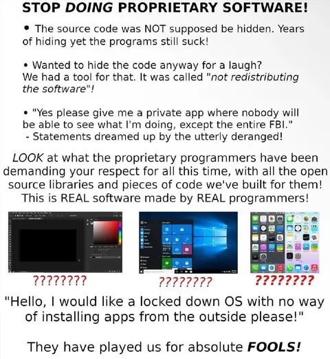 Stop Doing Proprietary Software