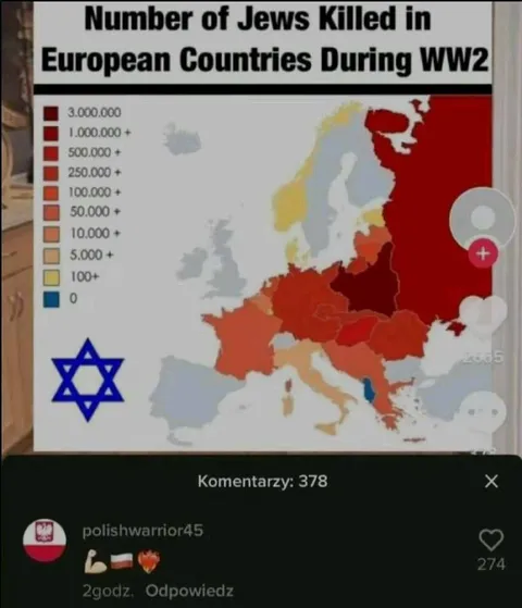 WW2 Jewish Death Toll Map