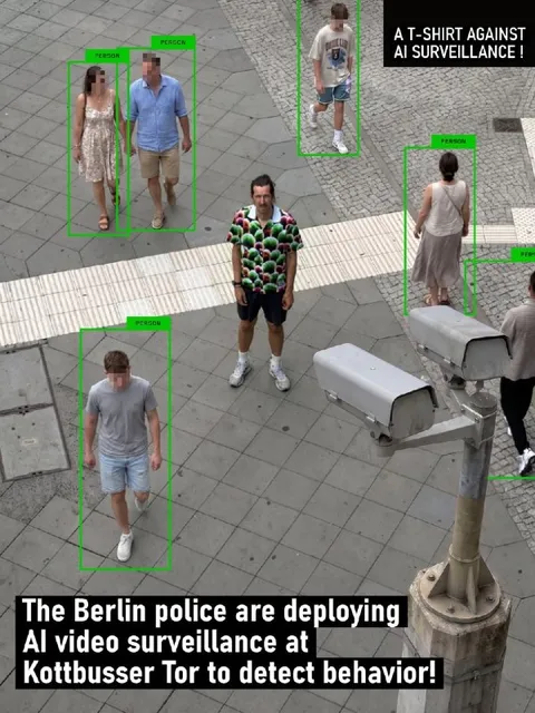 AI Surveillance Spots Everyone Except Shirt Guy
