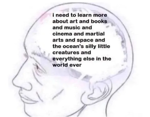 I Need to Learn Everything
