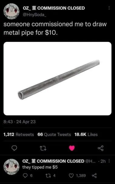 Commissioned Metal Pipe Drawing