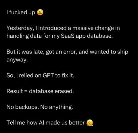 AI Erased the Database