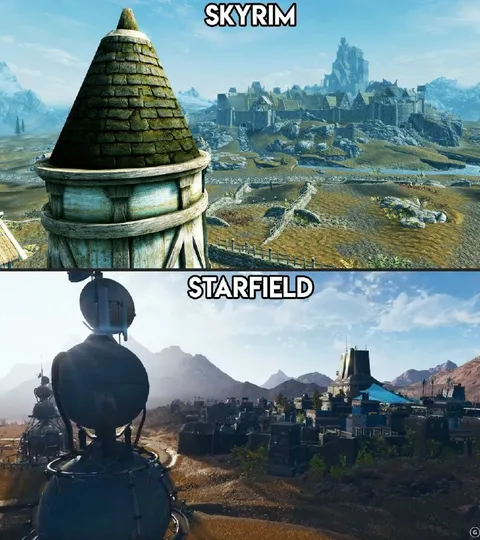Skyrim и Starfield: сравнение миров