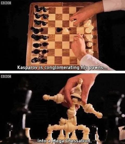 Kasparov Builds a Mega Chessatron