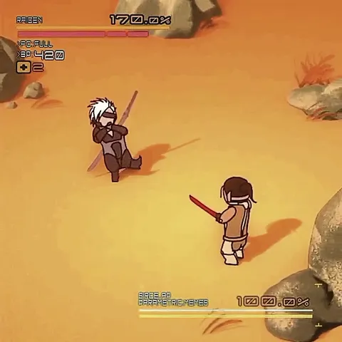 Слепые бойцы скользят по пустыне