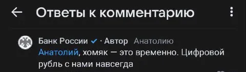 Цифровой рубль навсегда