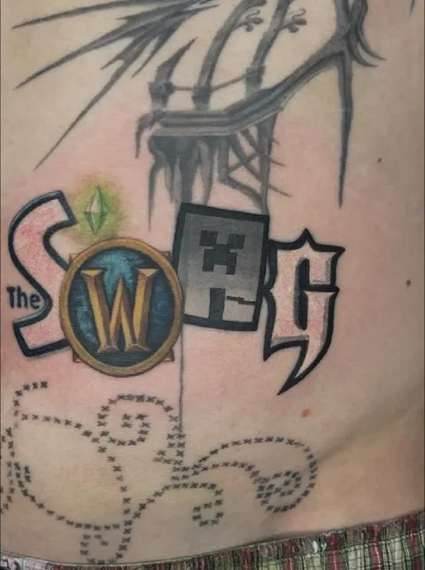 Chaotic Fantasy Tattoo Collage