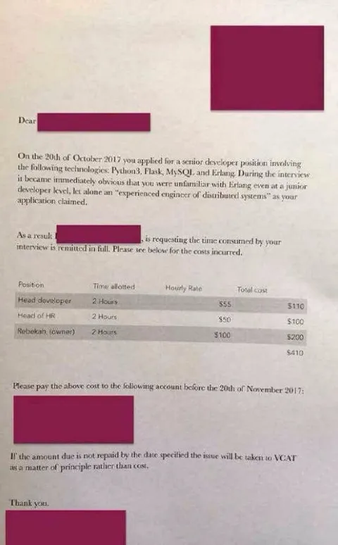 Erlang Interview Invoice