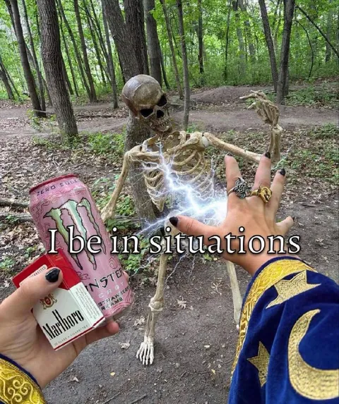 I Be in Situations Skeleton Meme