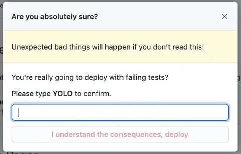Deploy With Failing Tests
