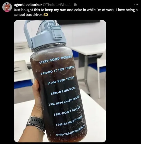 School Bus Driver Rum Bottle