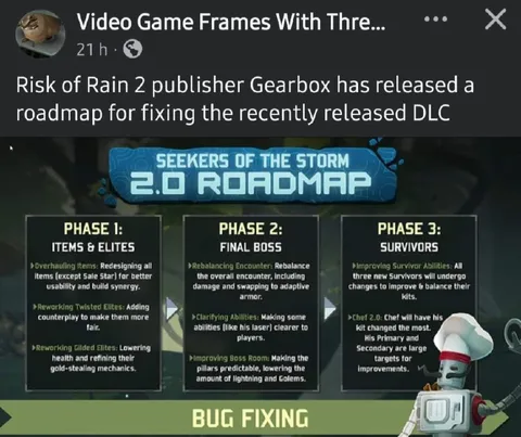 Risk of Rain 2 Bug Fix Roadmap