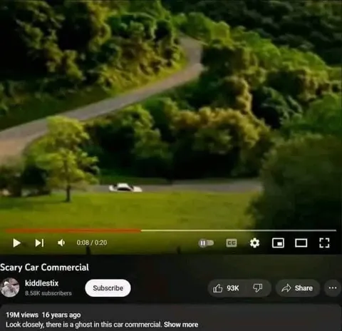 Scary Car Commercial Ghost