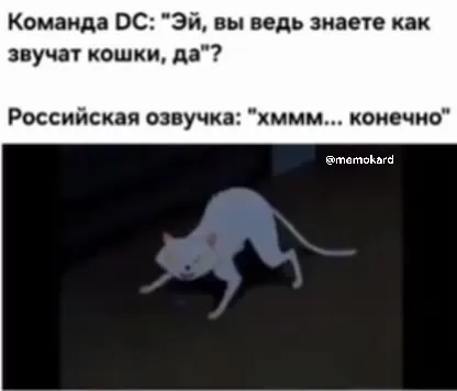 Как звучат кошки в русской озвучке