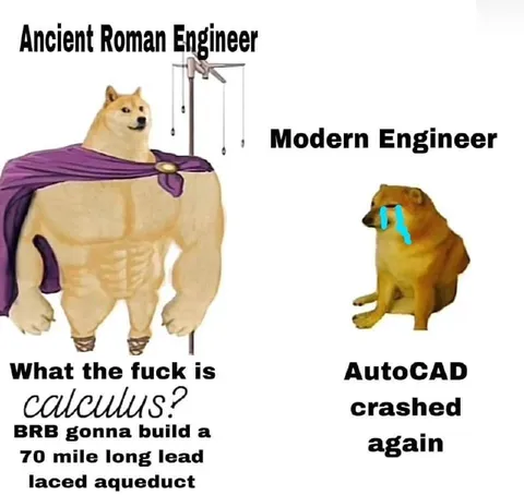 Ancient Roman Engineer vs AutoCAD