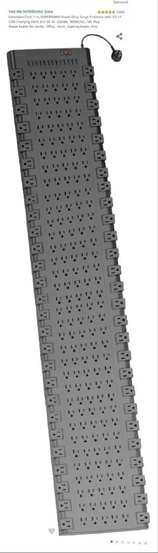 Ridiculously Long Power Strip