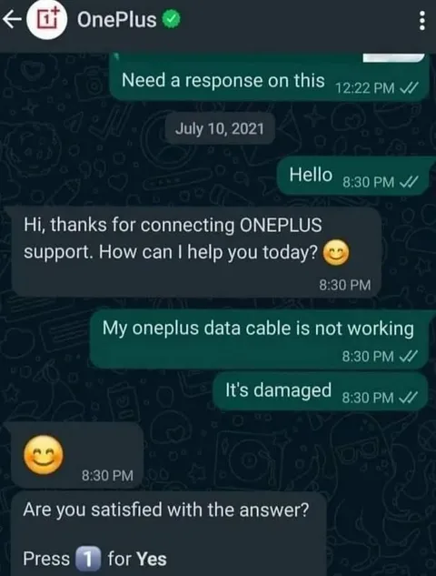 OnePlus Support Satisfaction Survey
