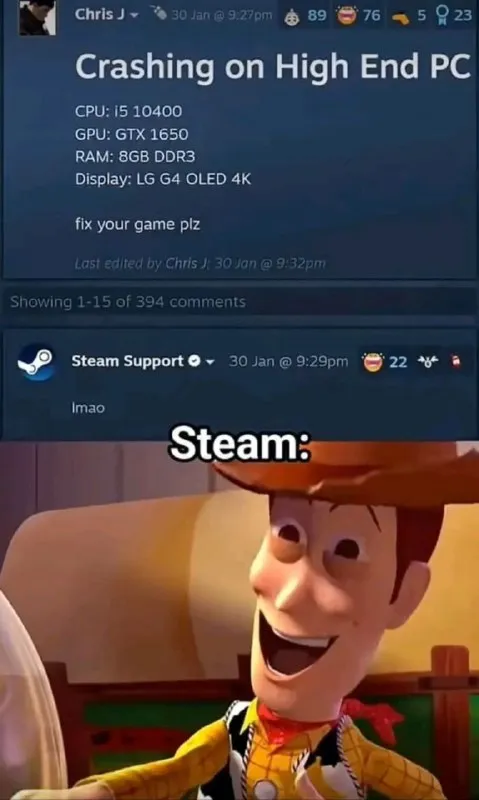Steam Laughs at High-End PC