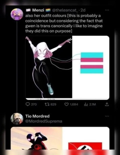 Spider-Gwen Outfit Color Coincidence