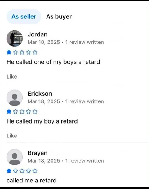 Three One-Star Reviews