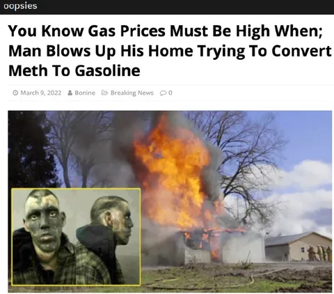 Meth to Gasoline Explosion