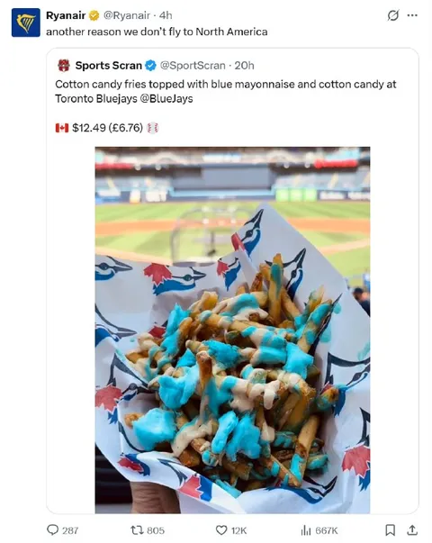 Cotton Candy Blue Jays Fries