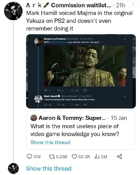 Mark Hamill Voiced Majima