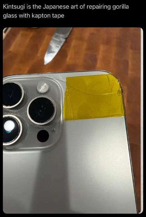 Kapton Tape Kintsugi Repair