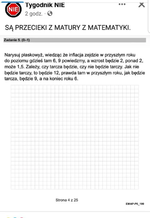 Przecieki z matury z matematyki