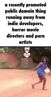 Public Domain Thing Runs Away
