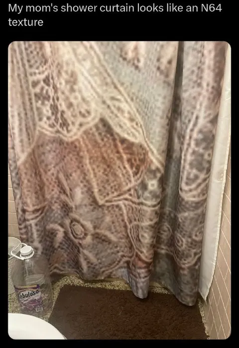 N64 Texture Shower Curtain
