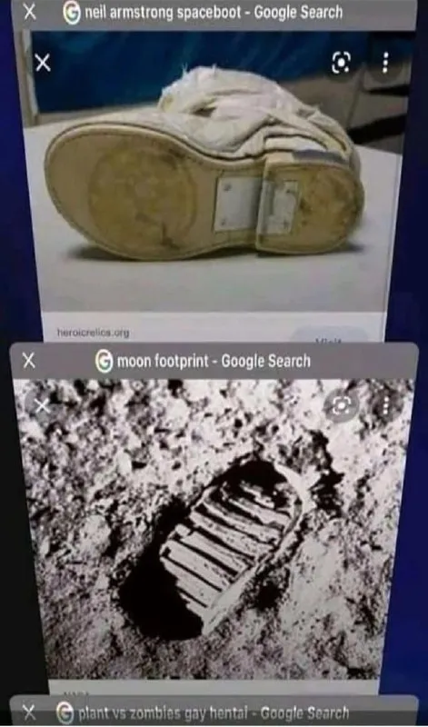 Neil Armstrong Boot Moonprint Search
