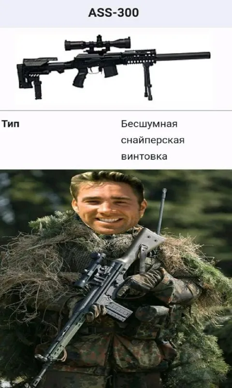 Бесшумная снайперская винтовка