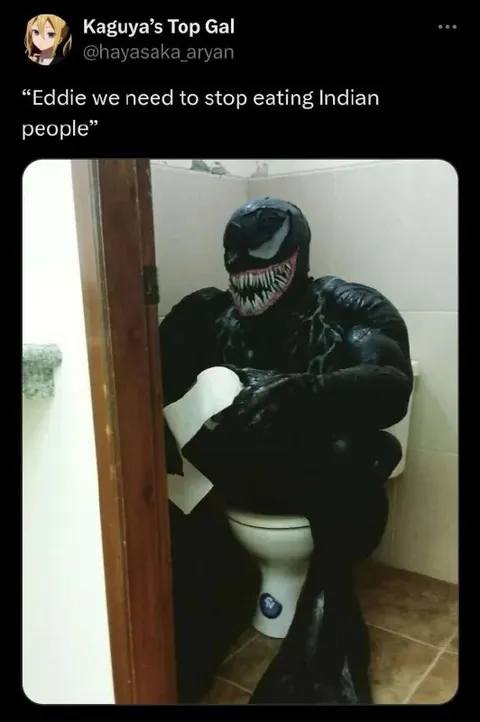 Venom Stops Eating Indian People