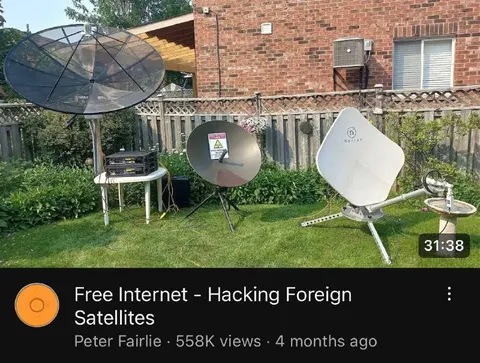 Hacking Foreign Satellites for Free Internet