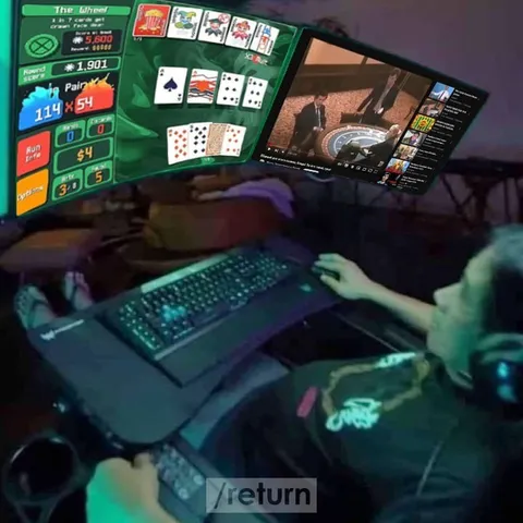 Gamer With Too Many Screens