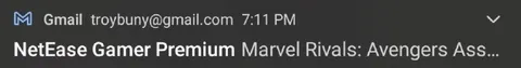 Avengers Ass Email Notification
