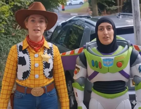 Woody and Buzz in Disguise