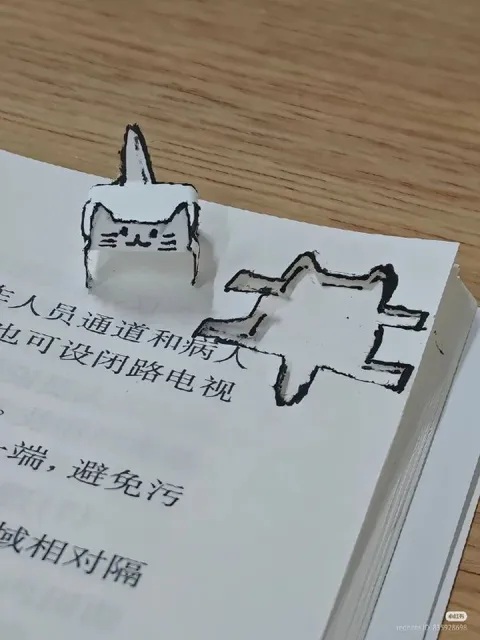 书上的猫咪涂鸦