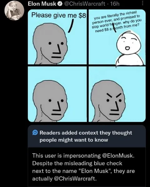 Elon Musk Asks for Eight Dollars