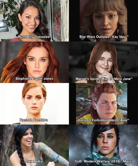 Video Game Women Face Comparison