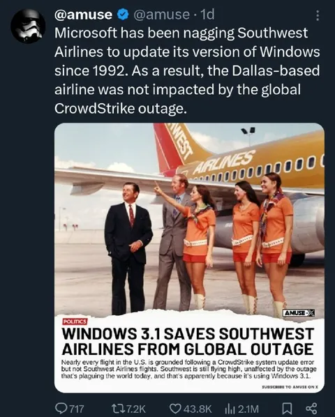 Windows 3.1 Saves Southwest Airlines