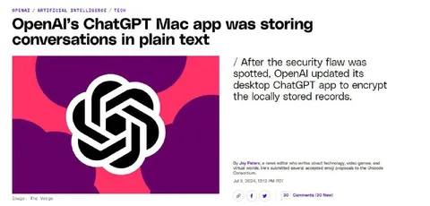 ChatGPT Conversations Stored in Plain Text