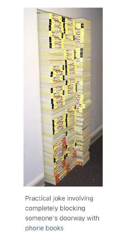 Phone Books Blocking the Doorway