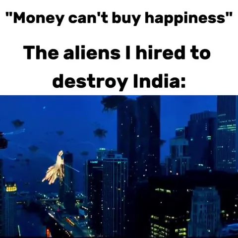 Money Can't Buy Happiness Alien Attack
